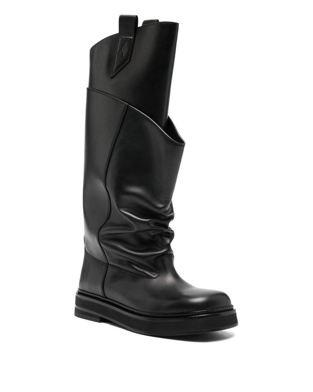 The Attico Black Robin Walk Leather Boots