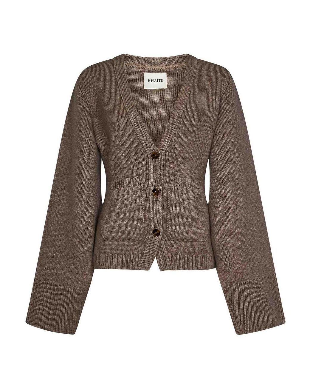 Khaite Brown Cashmere Cardigan