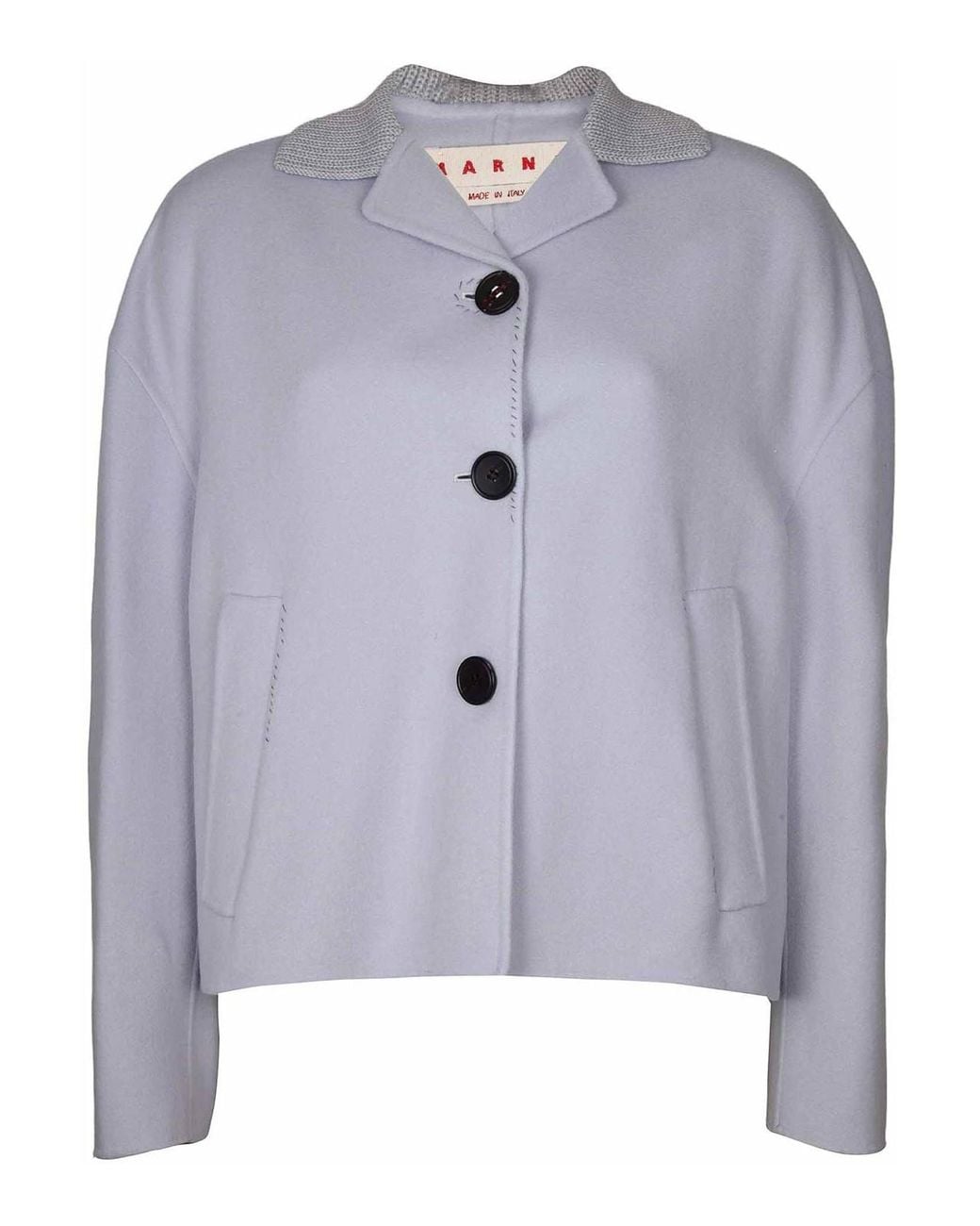 Marni Blue Wool And Cashmere Jacket