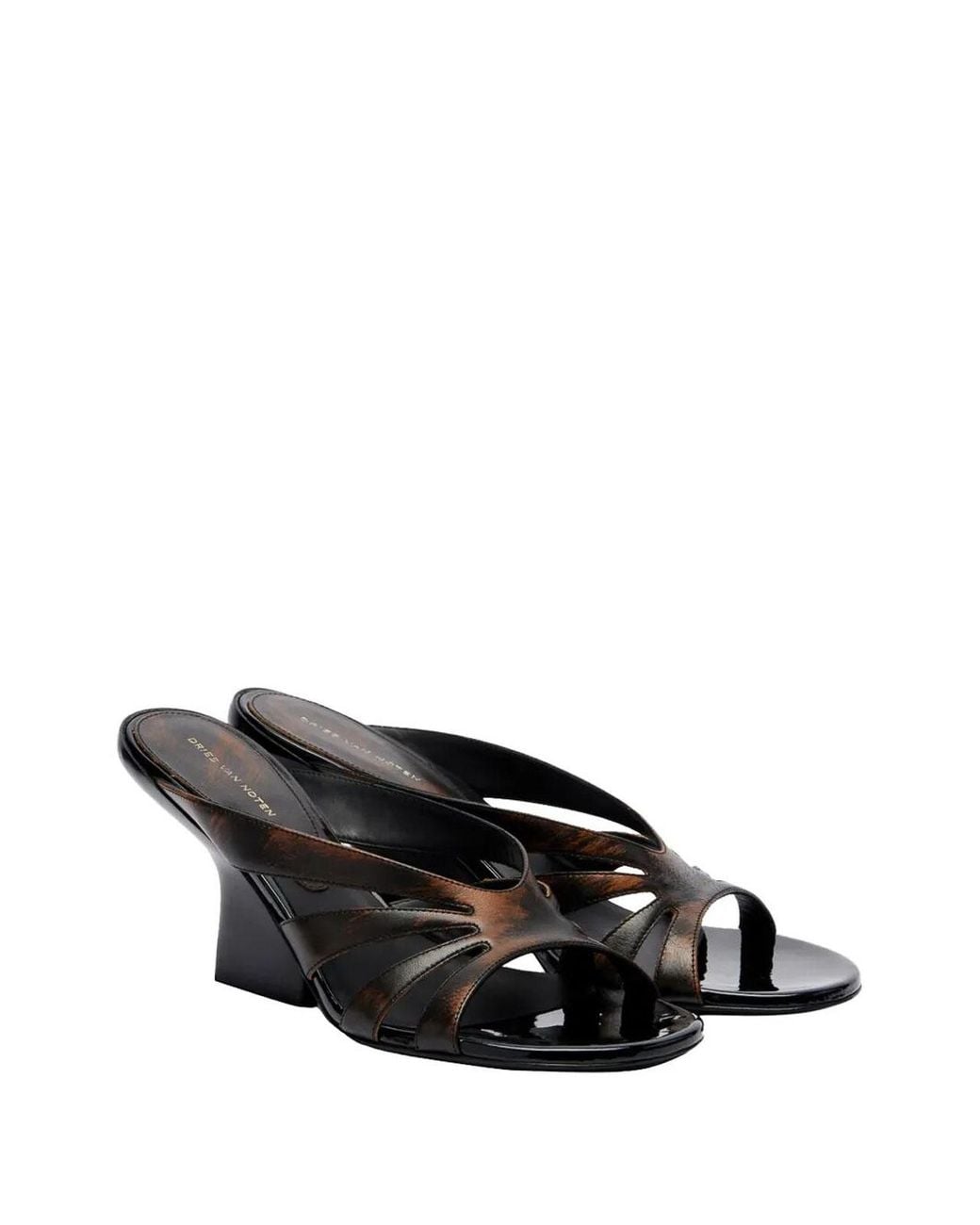 Dries Van Noten Black Mules