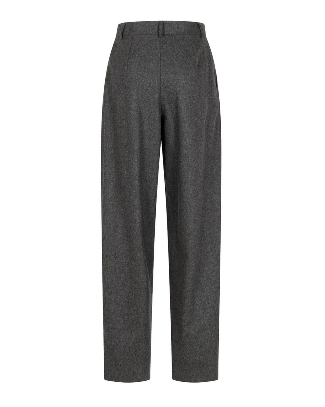 Emporio Armani Gray Wool Checked Trousers