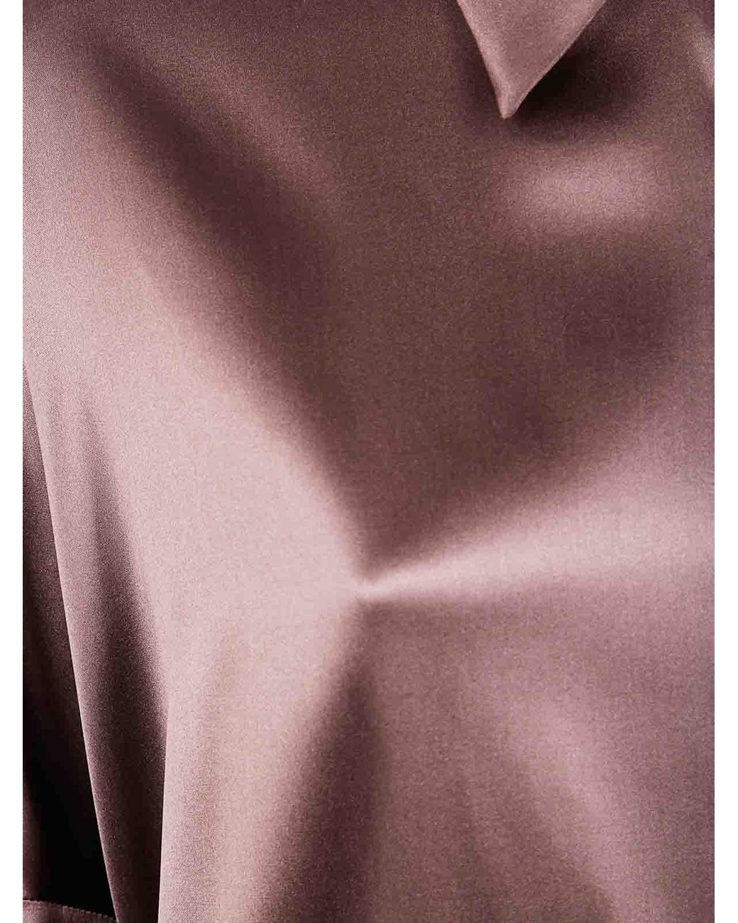 Dries Van Noten Purple Casia 2032 Strech Satin Shirt
