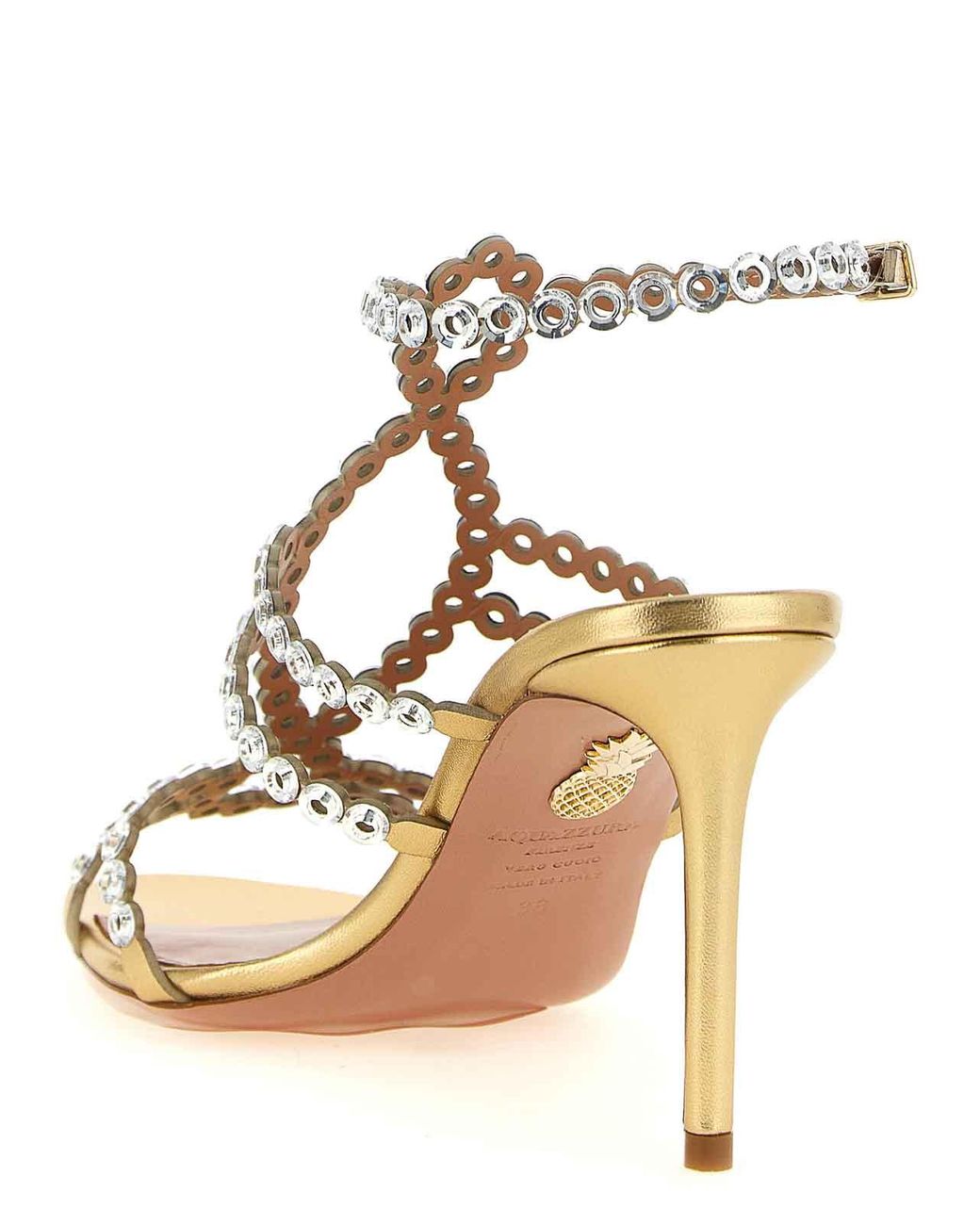 Aquazzura Metallic Mooncrush Sandals