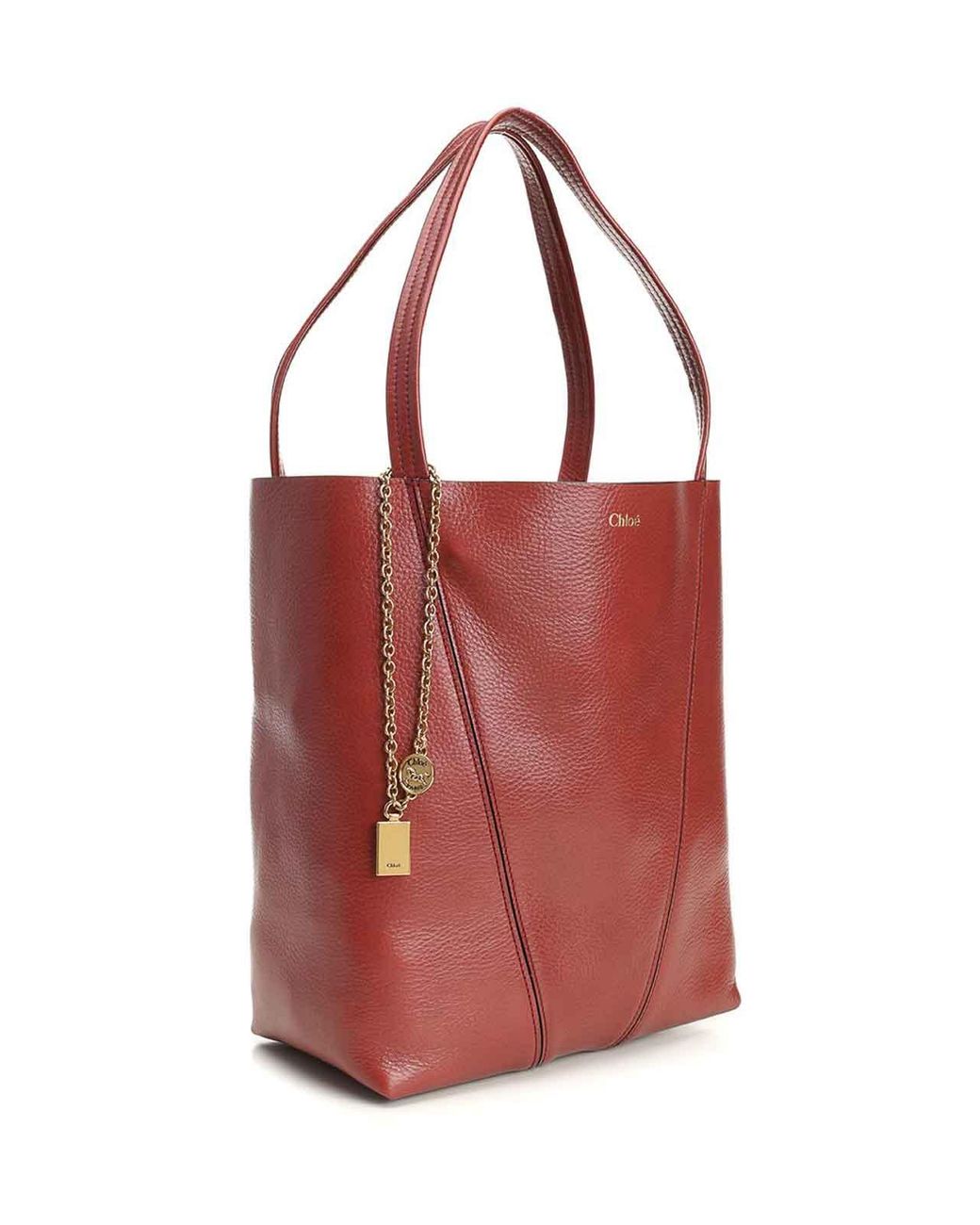 Chloé Red Chlo Spin Tote Bag