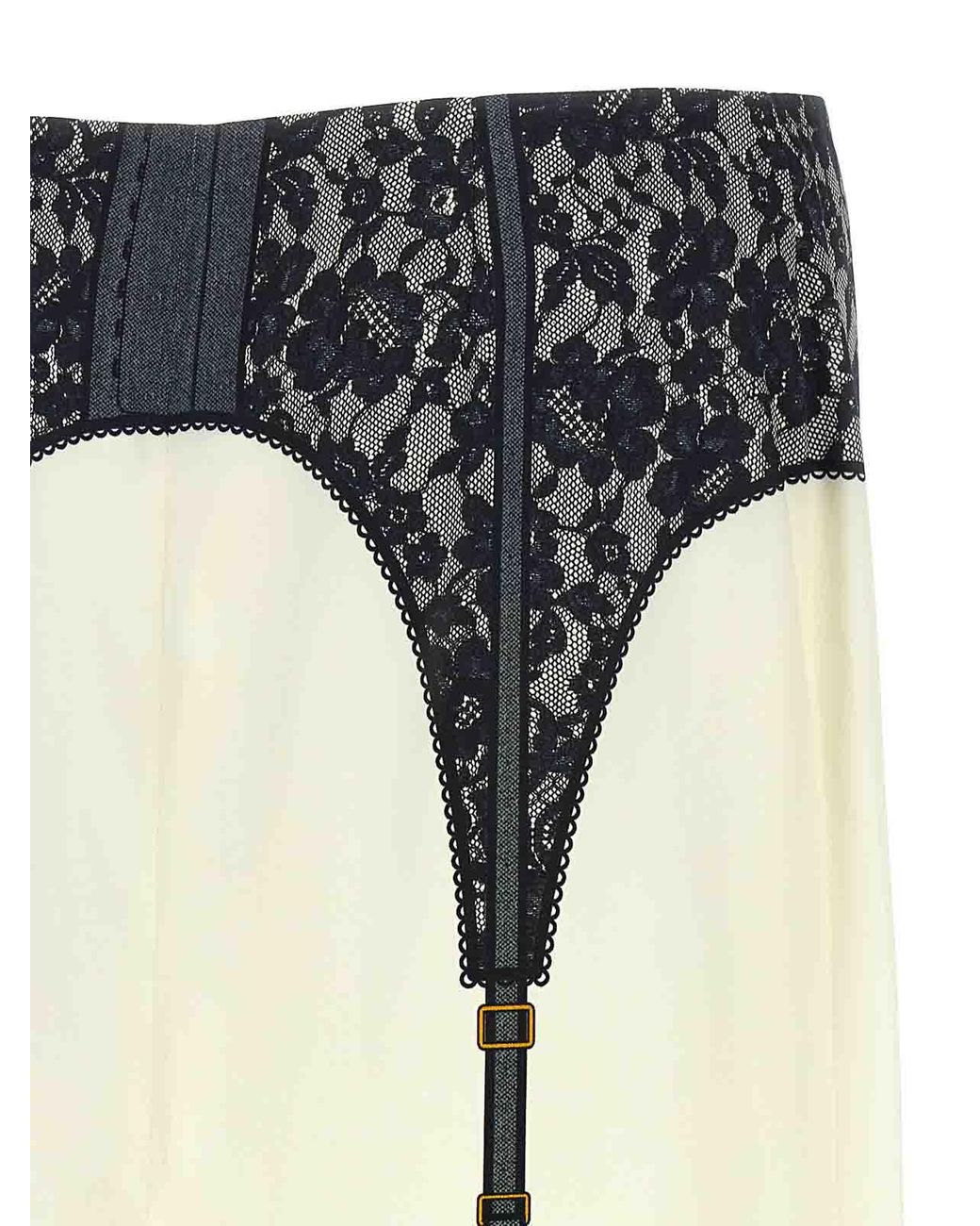 Moschino White Trompe Loeil Skirt
