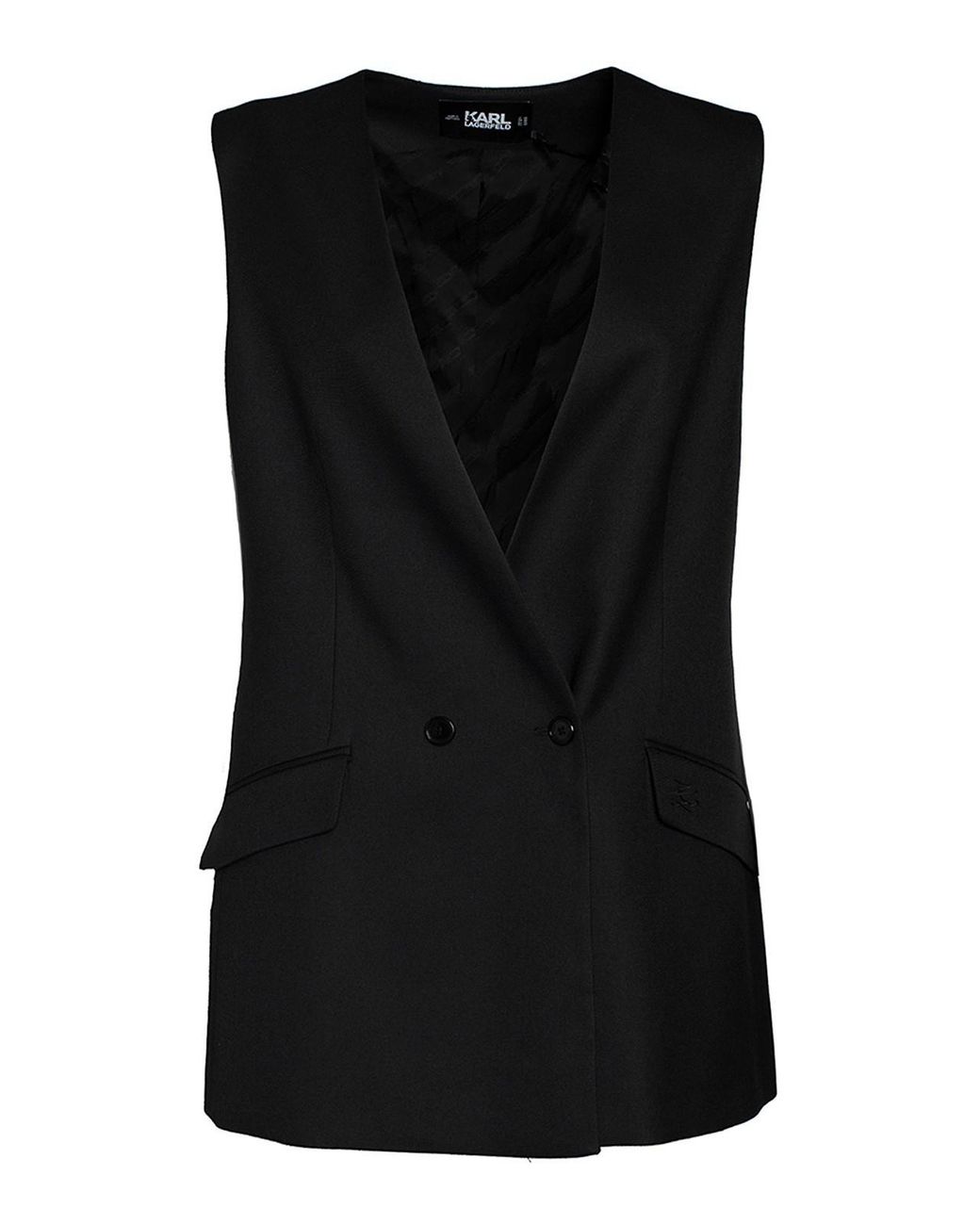 Karl Lagerfeld Black Tech Fabric Blazer