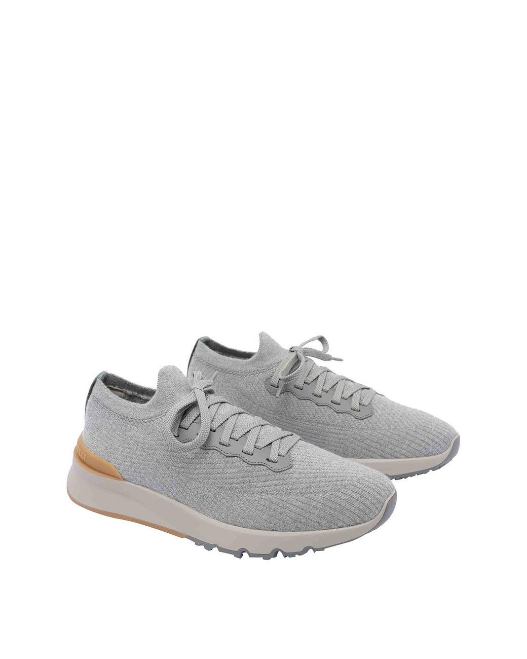 Brunello Cucinelli Gray Sneakers With Warm Lining for men