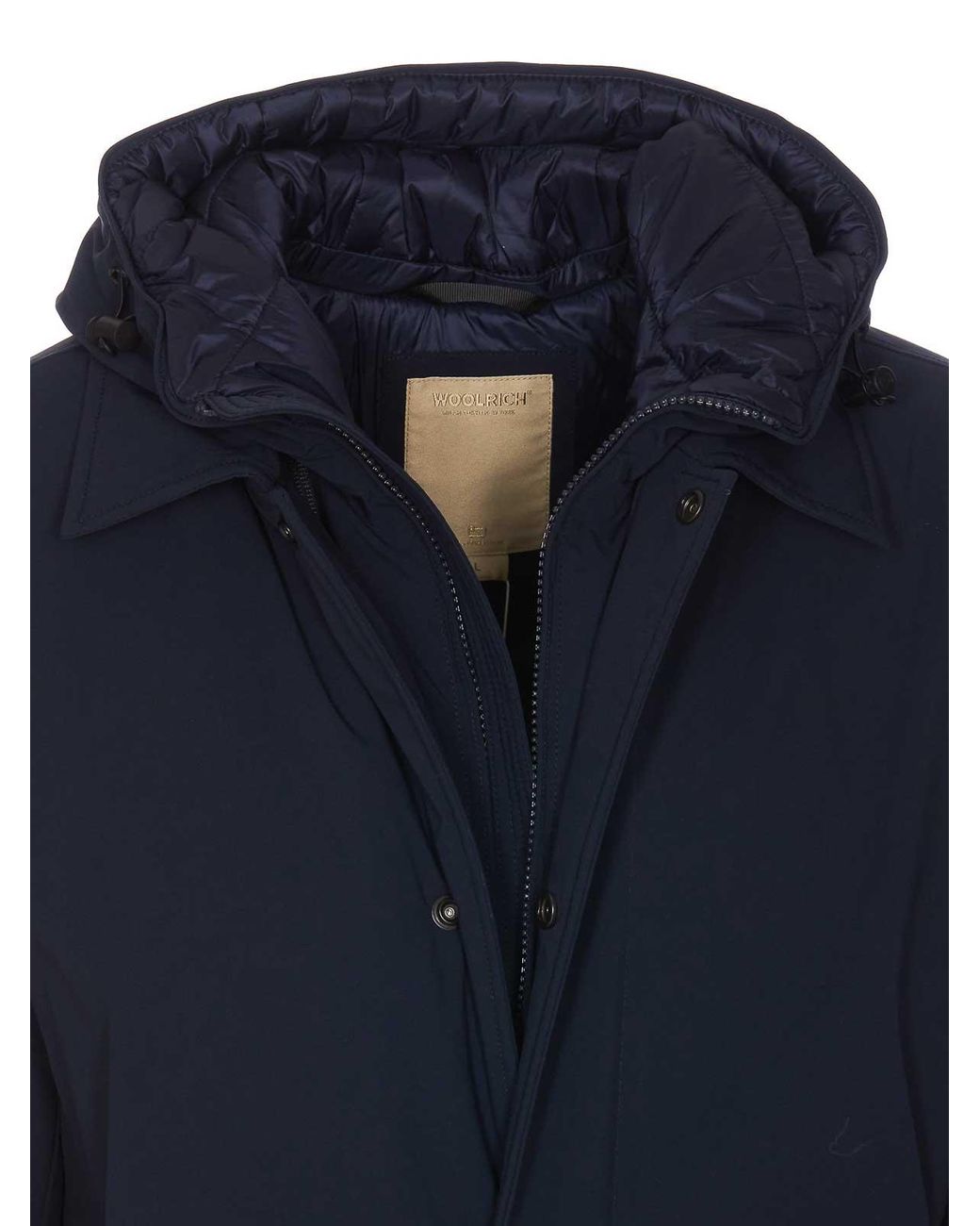 Woolrich Blue Stretch Coat for men