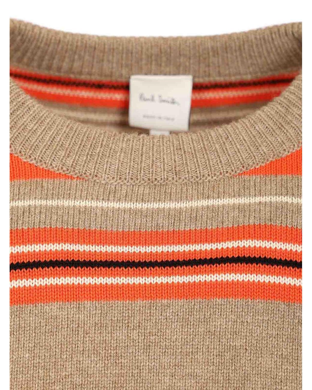 Paul Smith Orange Striped Sweater for men