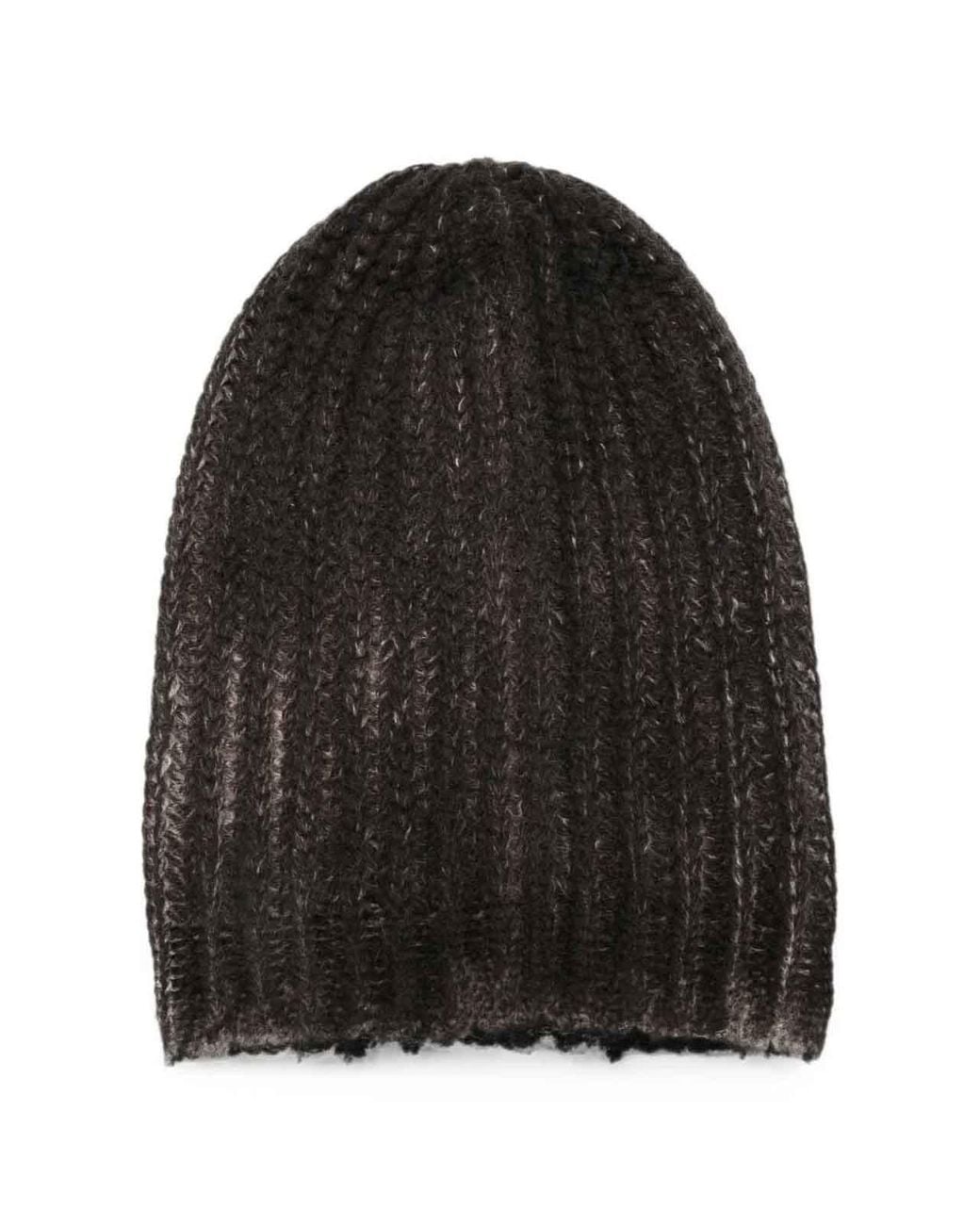 Avant Toi Black Hand Painted Corn Cob Stitch Hat for men