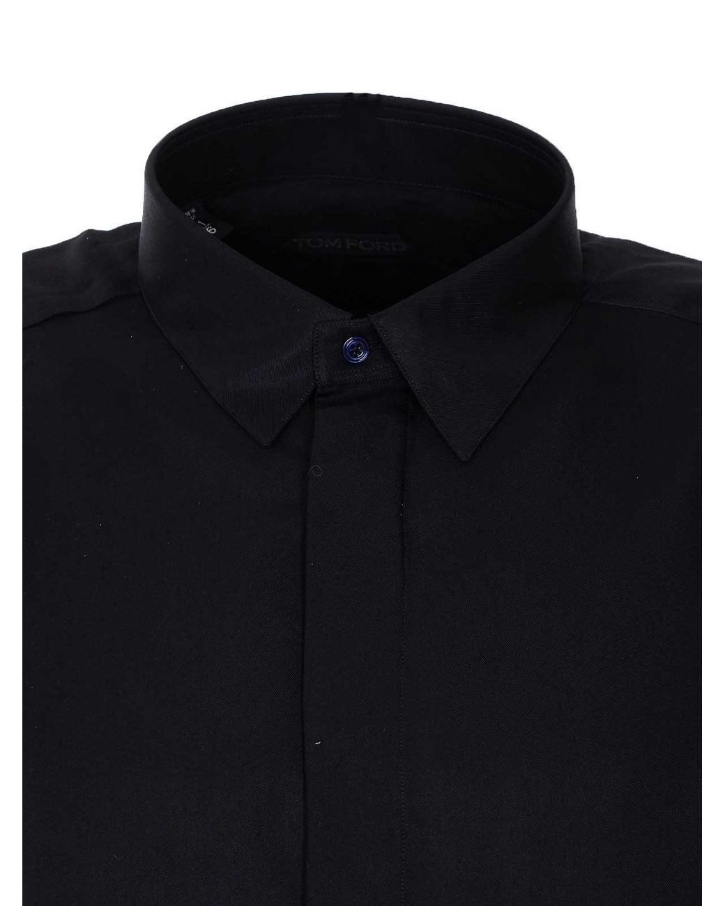 Tom Ford Blue Washed Drapy Shirt for men