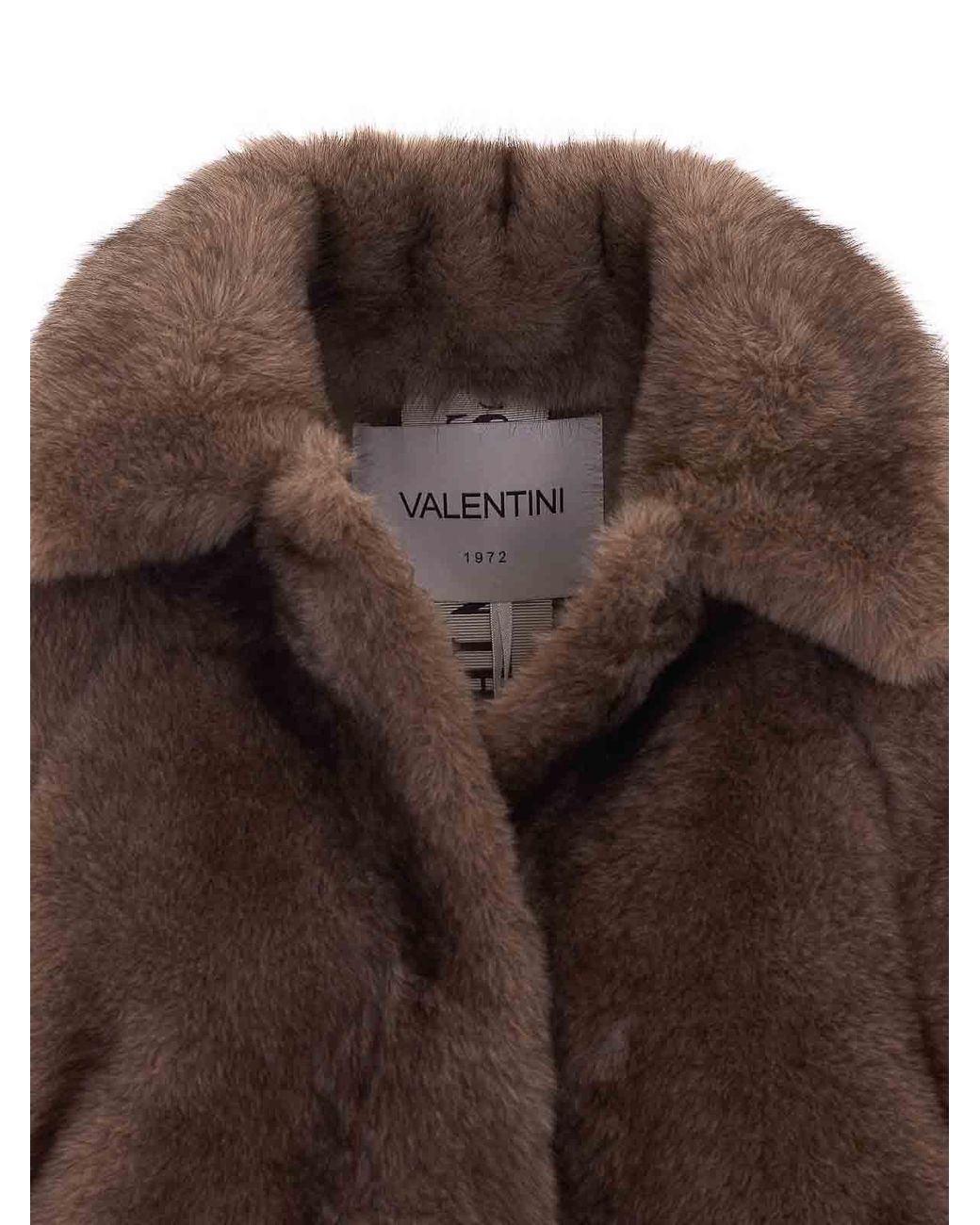 VALENTINI 1972 Brown Faux Fur Jacket
