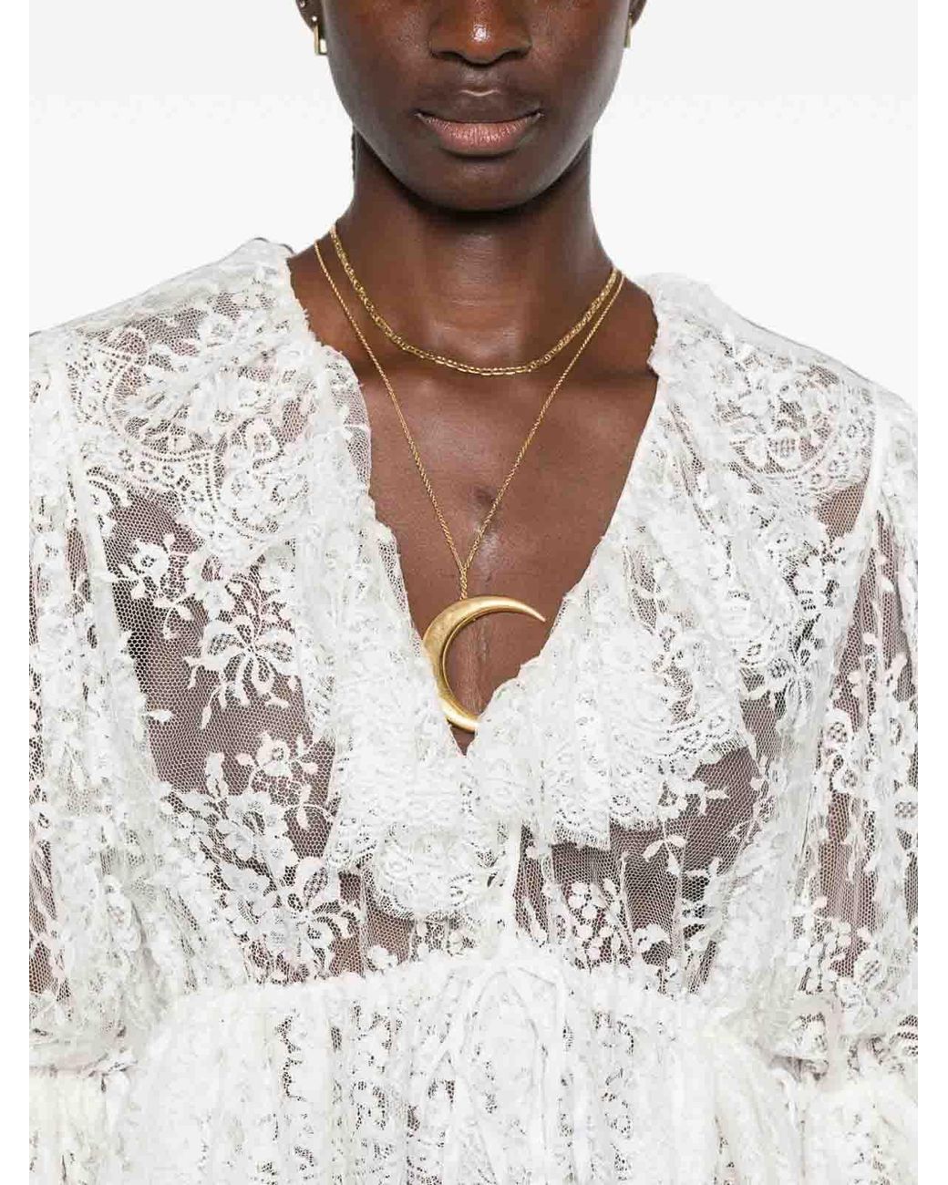 Chloé White Embroidered Top