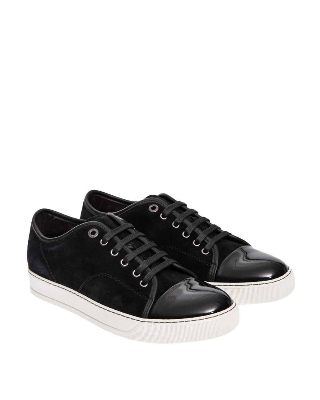Lanvin Black Dbb1 Low Top Suede Sneakers for men