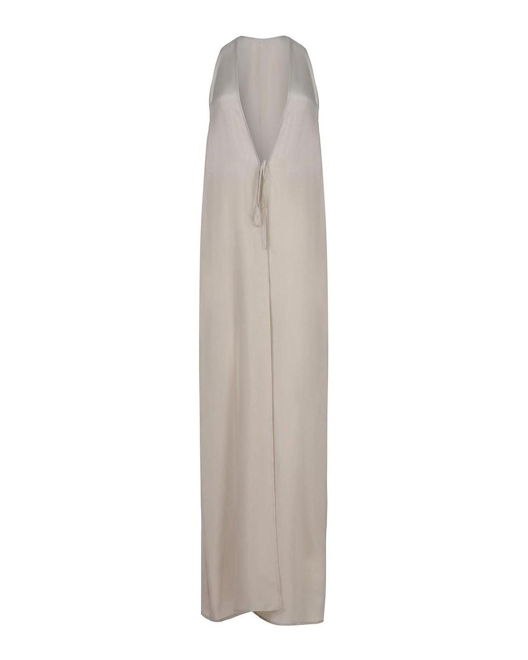 Alysi White Dress Made Of Silk
