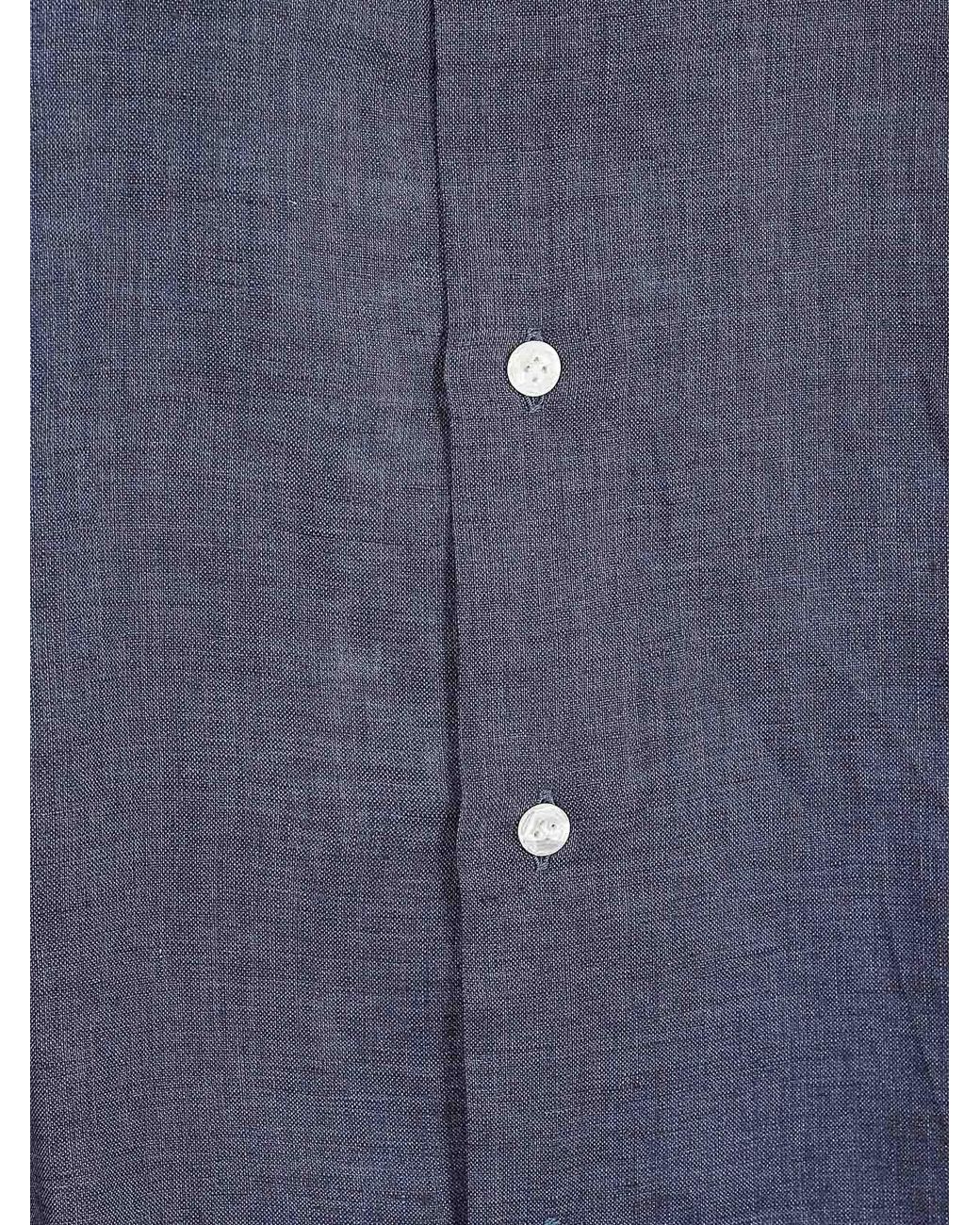 Barba Napoli Blue Neck Shirt for men