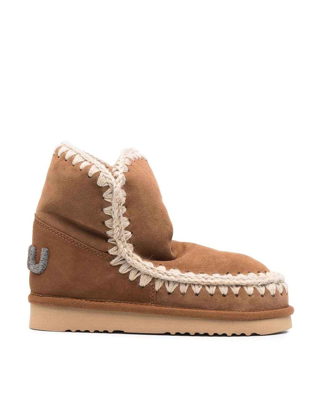 Mou Brown Eskimo 18 Glitter Logo Boots