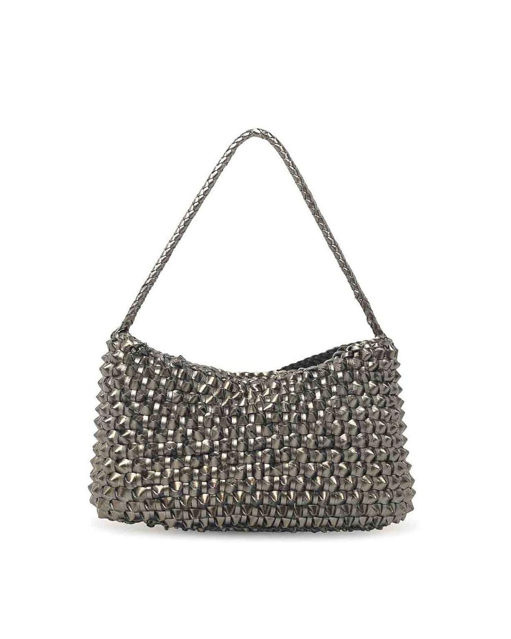 Dragon Diffusion Gray Basil Cactus Leather Bag
