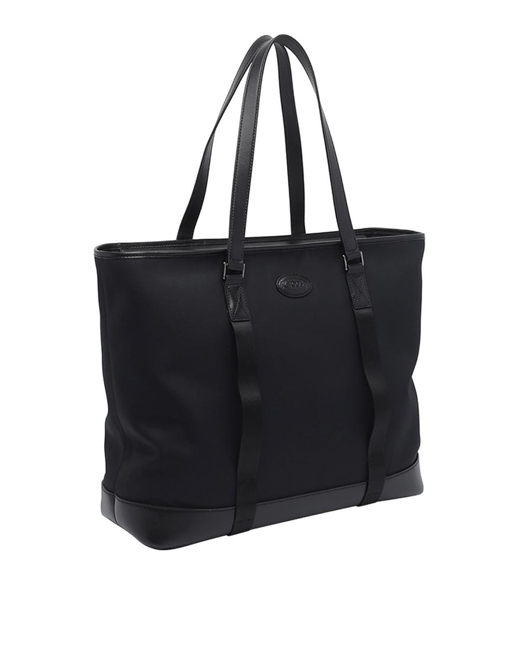 Tod's Black Shopping Bag Fabric And Leather for men