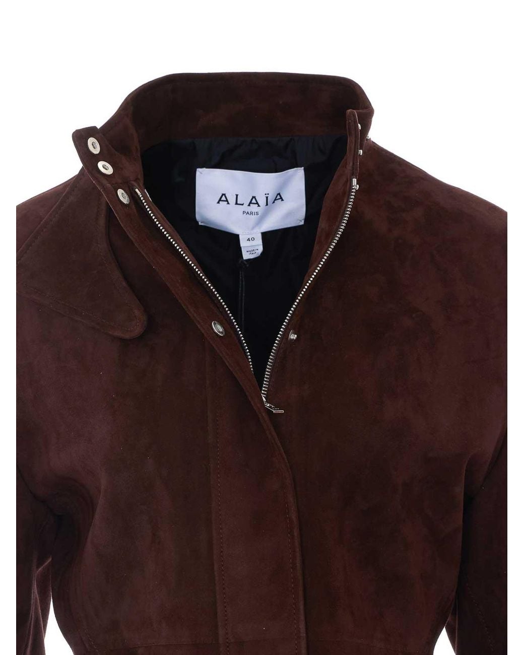 Alaïa Brown Chocolate Peplum Suede Jacket