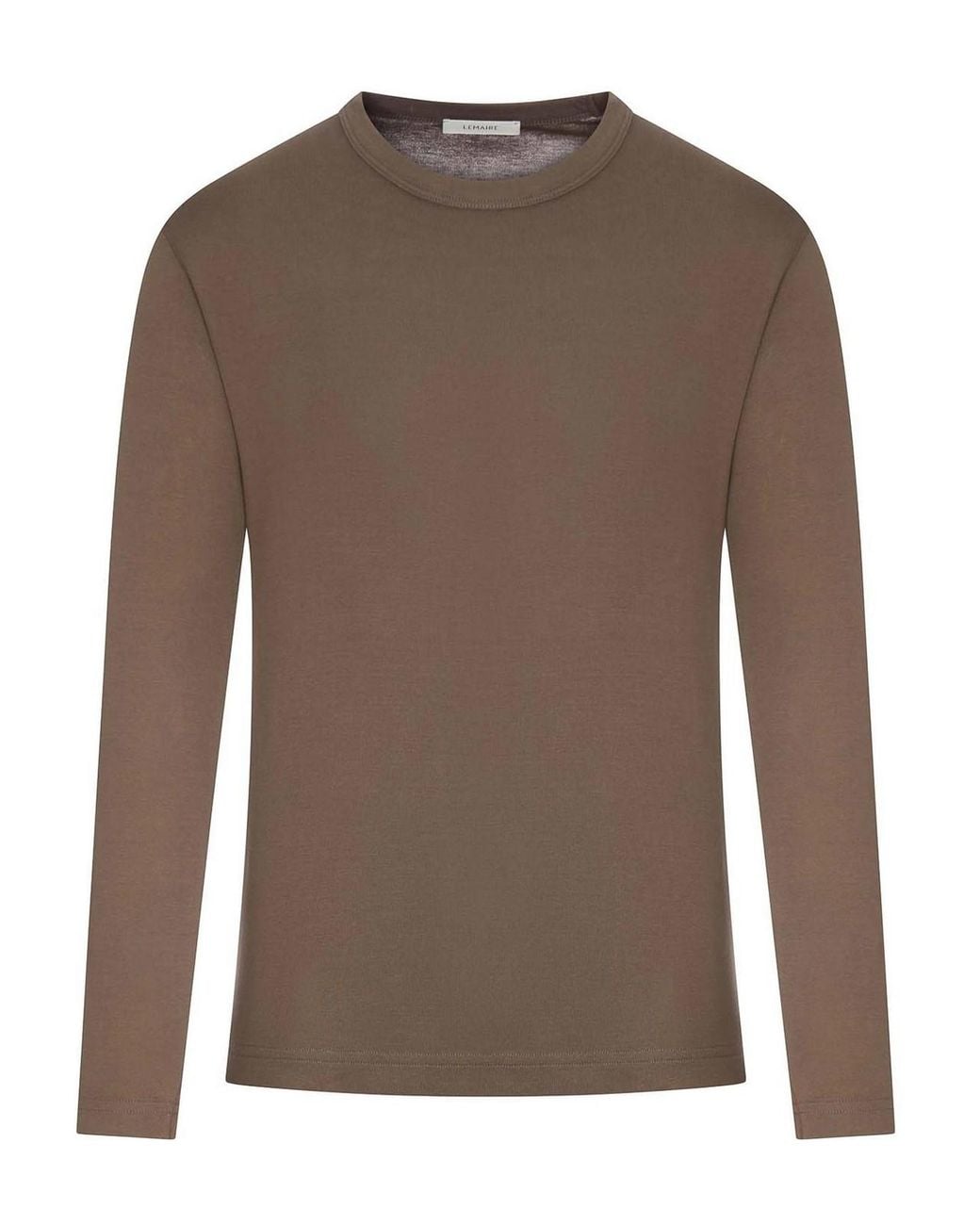 Lemaire Brown Long-Sleeved Cotton T-Shirt