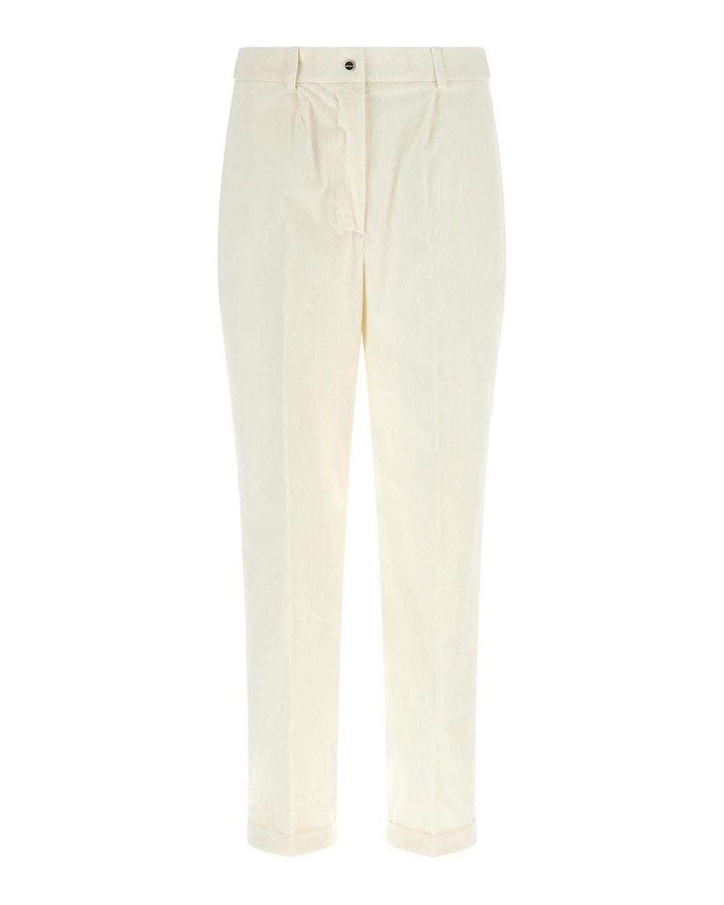 Kiton White Corduroy Pants