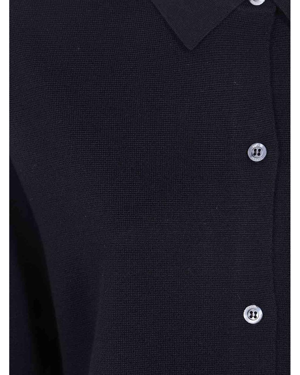 Aspesi Blue Polo Neck Sweater