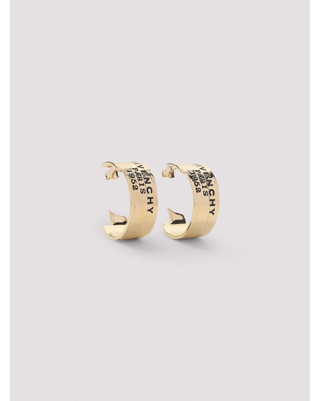 Givenchy Metallic Tape Hoops Earrings