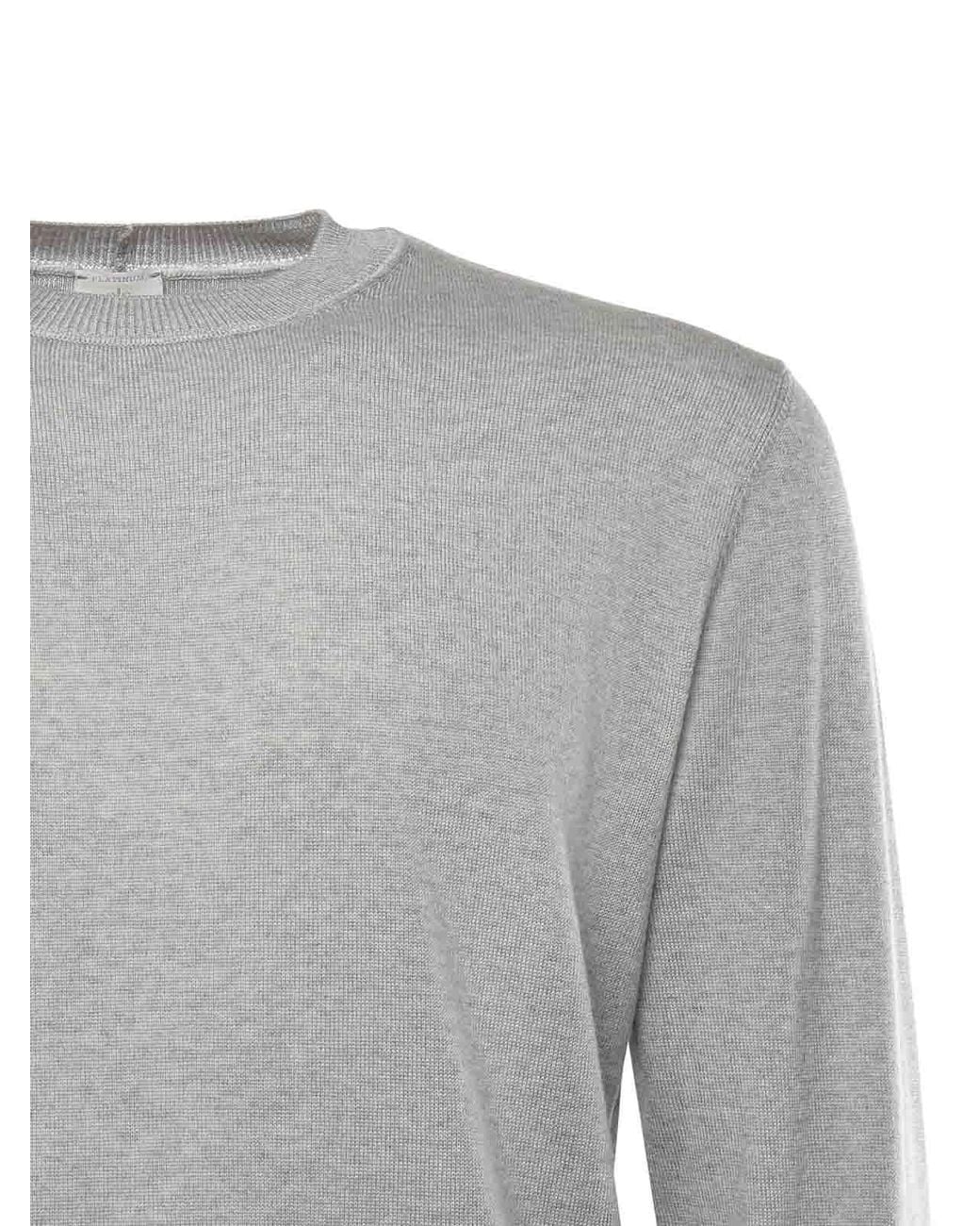 Eleventy Gray Wool Sweater for men