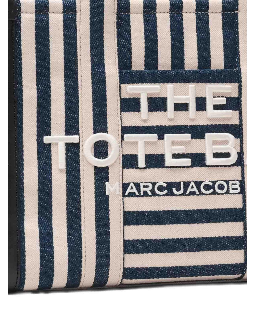 Marc Jacobs Black The Tote Bag With And Stripes