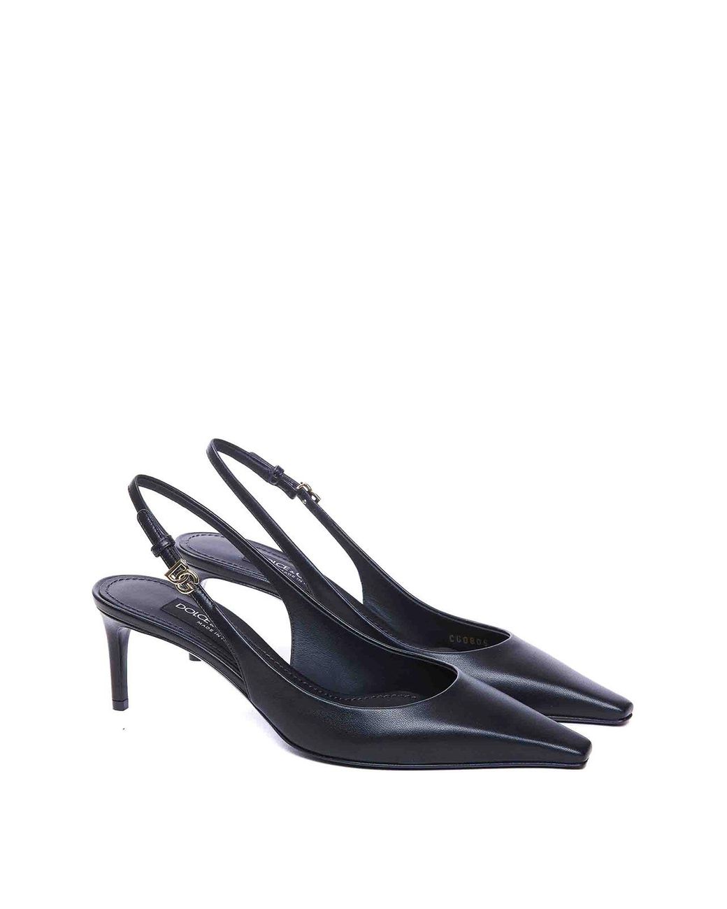 Dolce & Gabbana Blue Logo Slingback