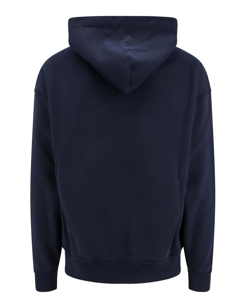 Dolce & Gabbana Blue Cotton Sweatshirt With Marina Print for men