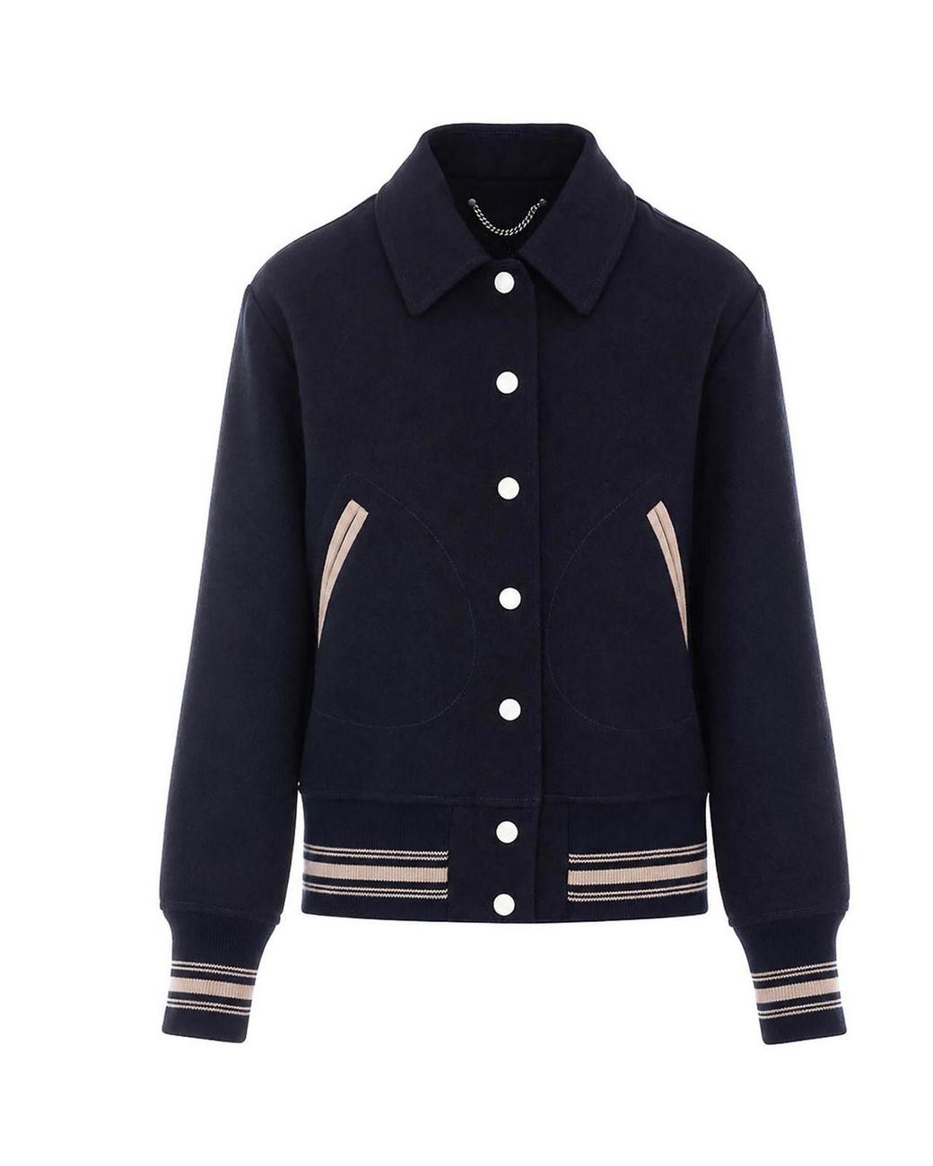 Golden Goose Deluxe Brand Blue Logo Bomber Jacket