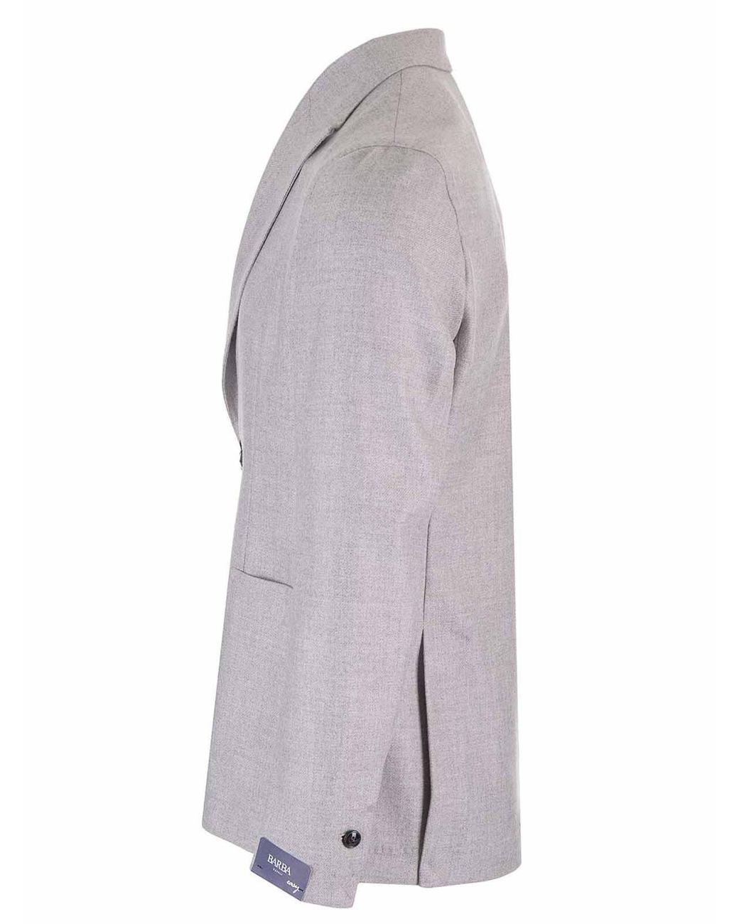 Barba Napoli Gray Easy Double Breasted Jacket for men
