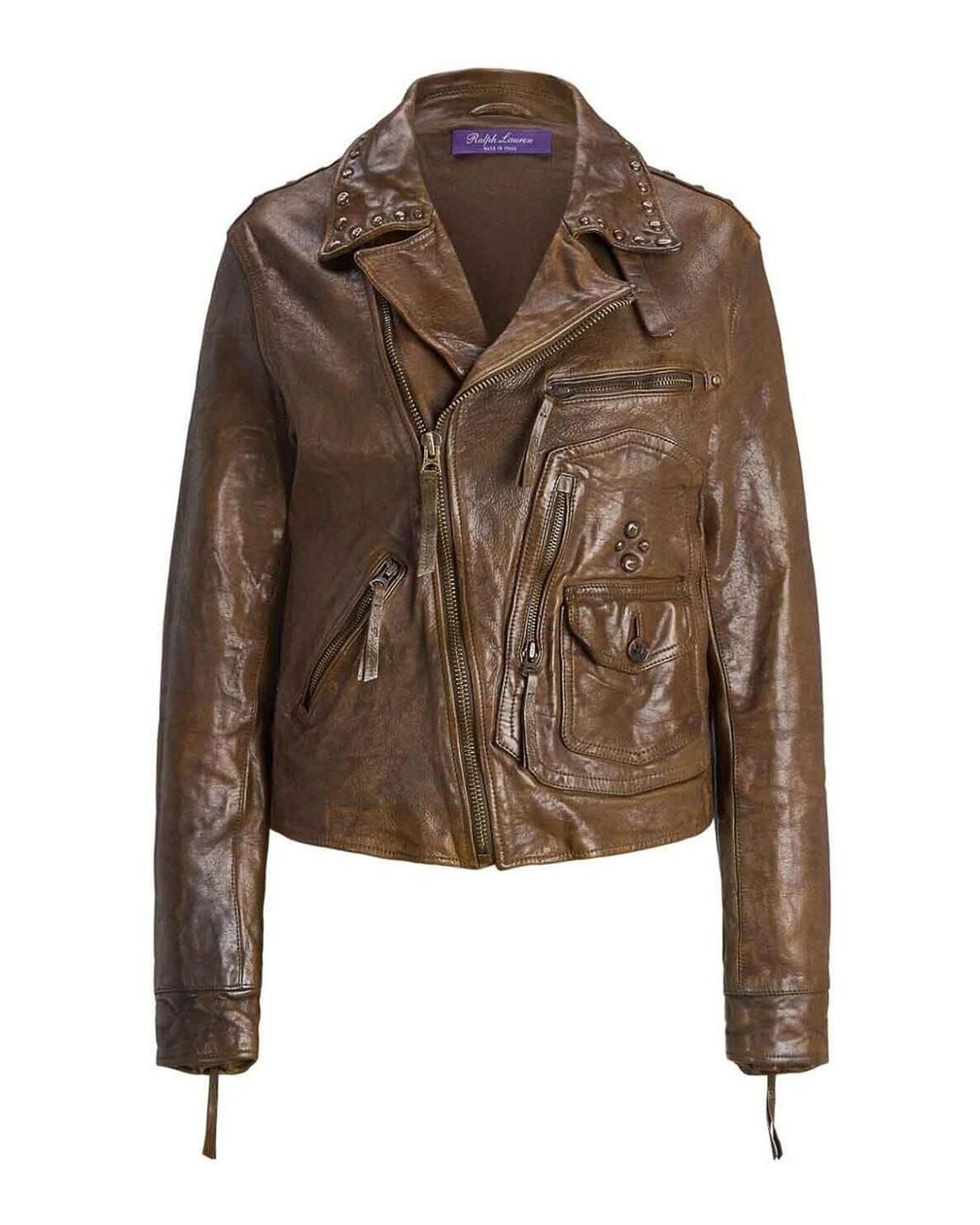 Polo Ralph Lauren Brown 'Andrea' Leather Jacket