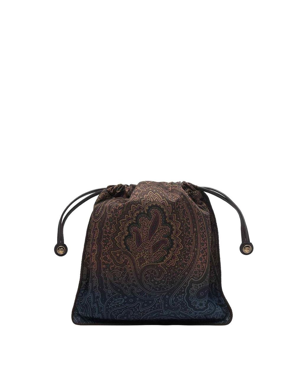 Etro Brown Small Paisley Clutch