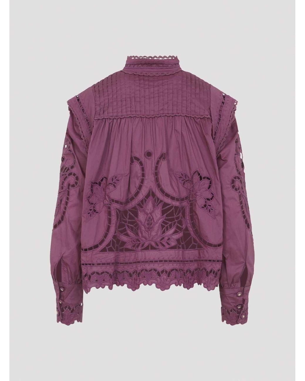 Farm Rio Purple Richelieu Blouse