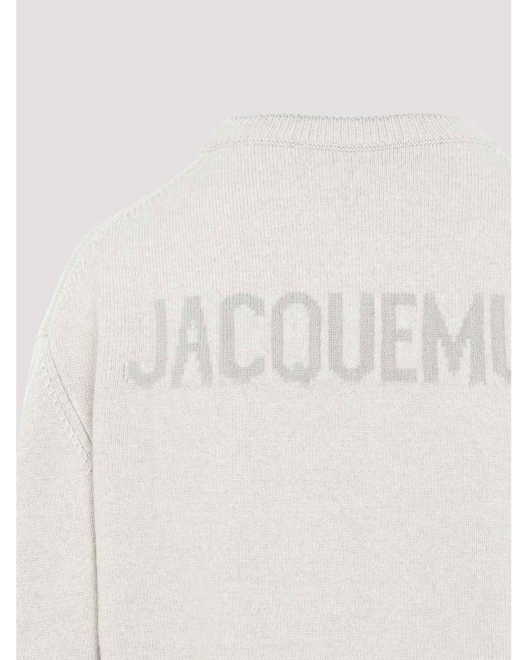 Jacquemus White Rundhalspullover