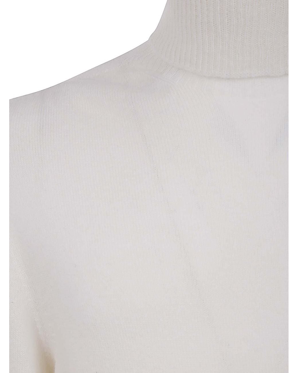 MD75 White Turtle Neck Cashmere Sweater for men