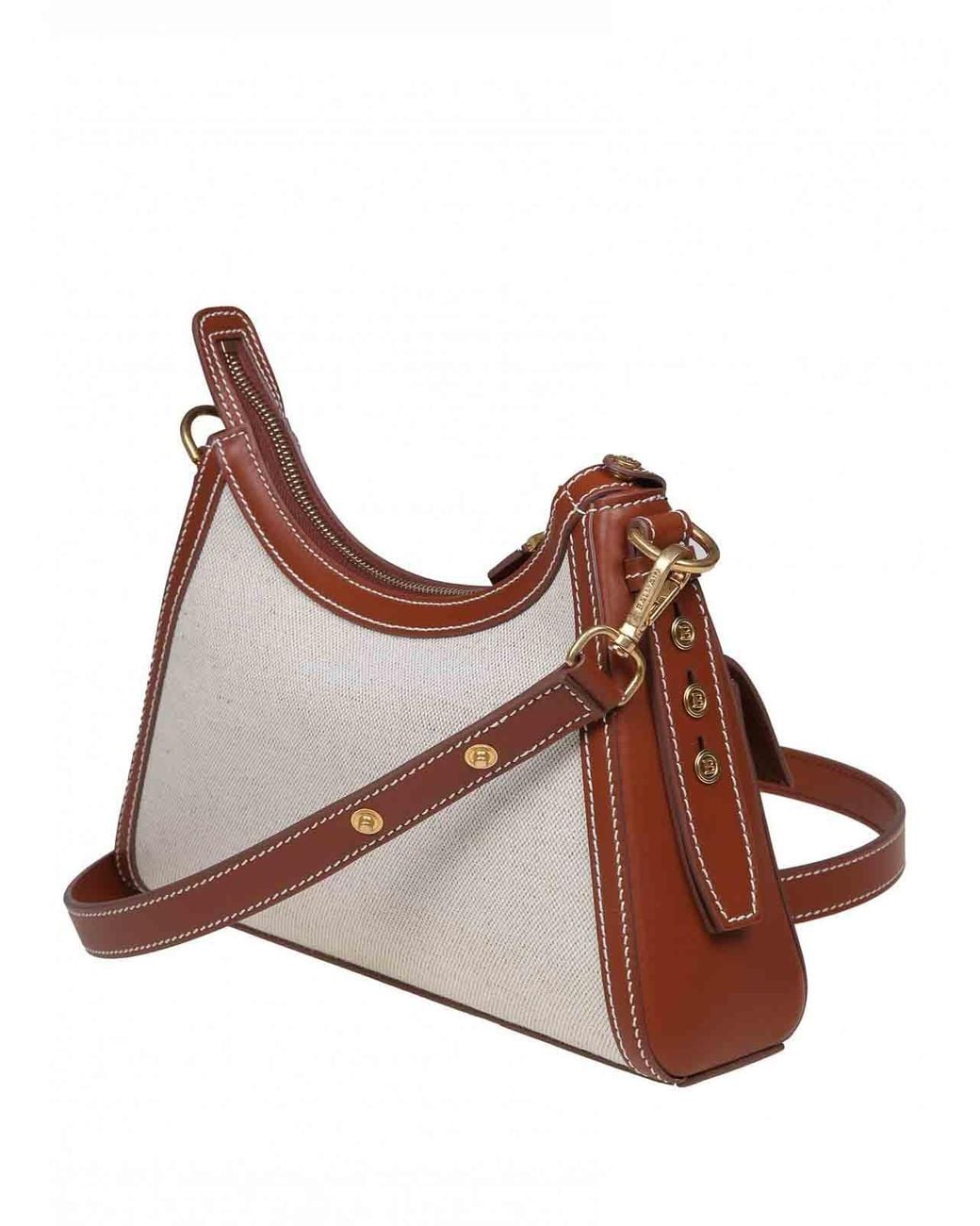 Balmain White B-Buzz Hobo