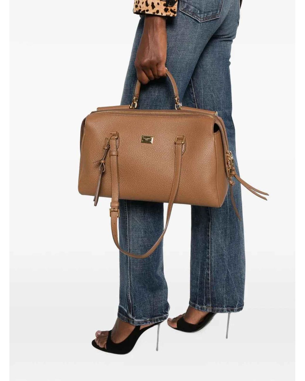 Dolce & Gabbana Brown Vittoria Leather Bag