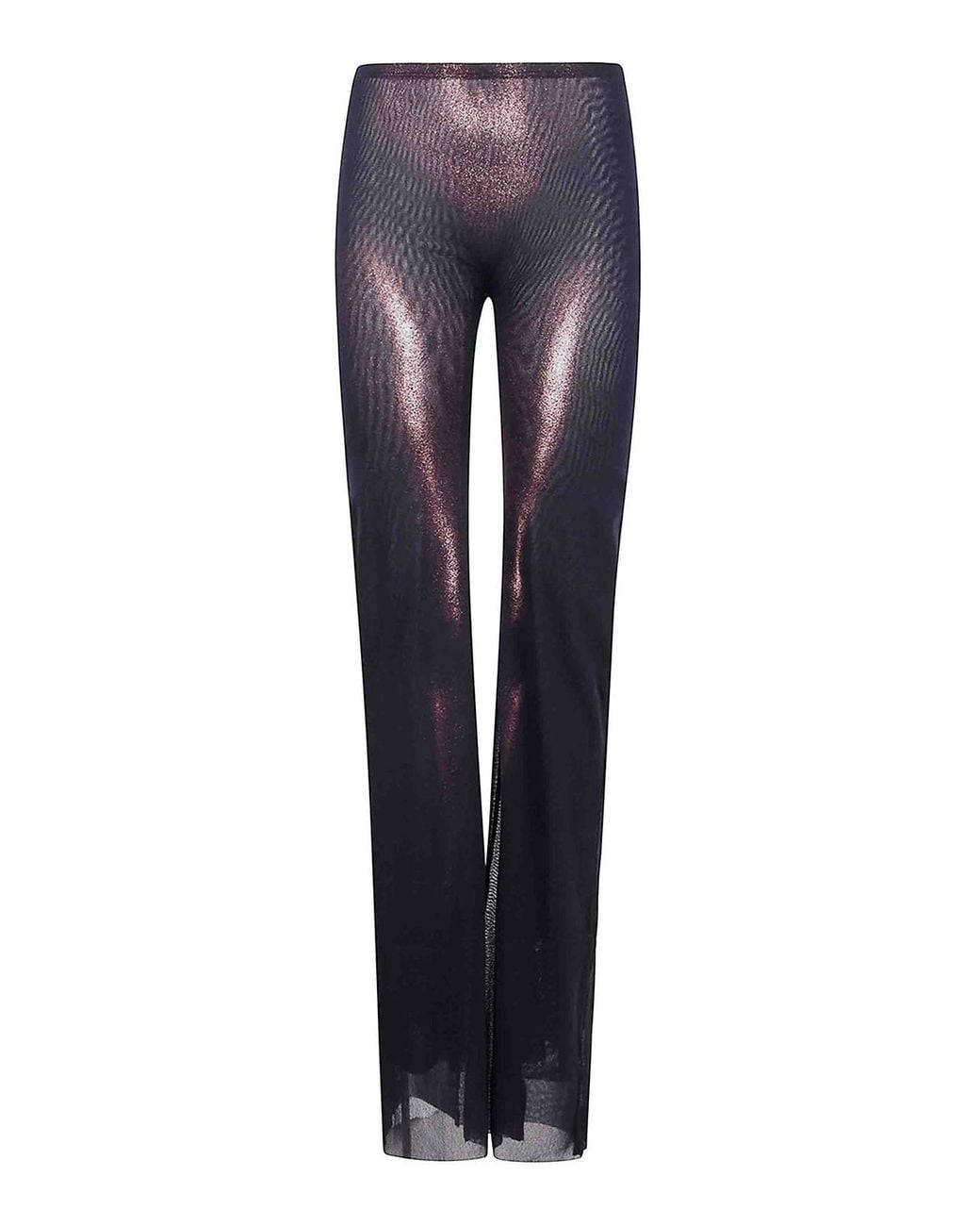 Jean Paul Gaultier Blue Mesh Straight Trouser Printed Body Dust