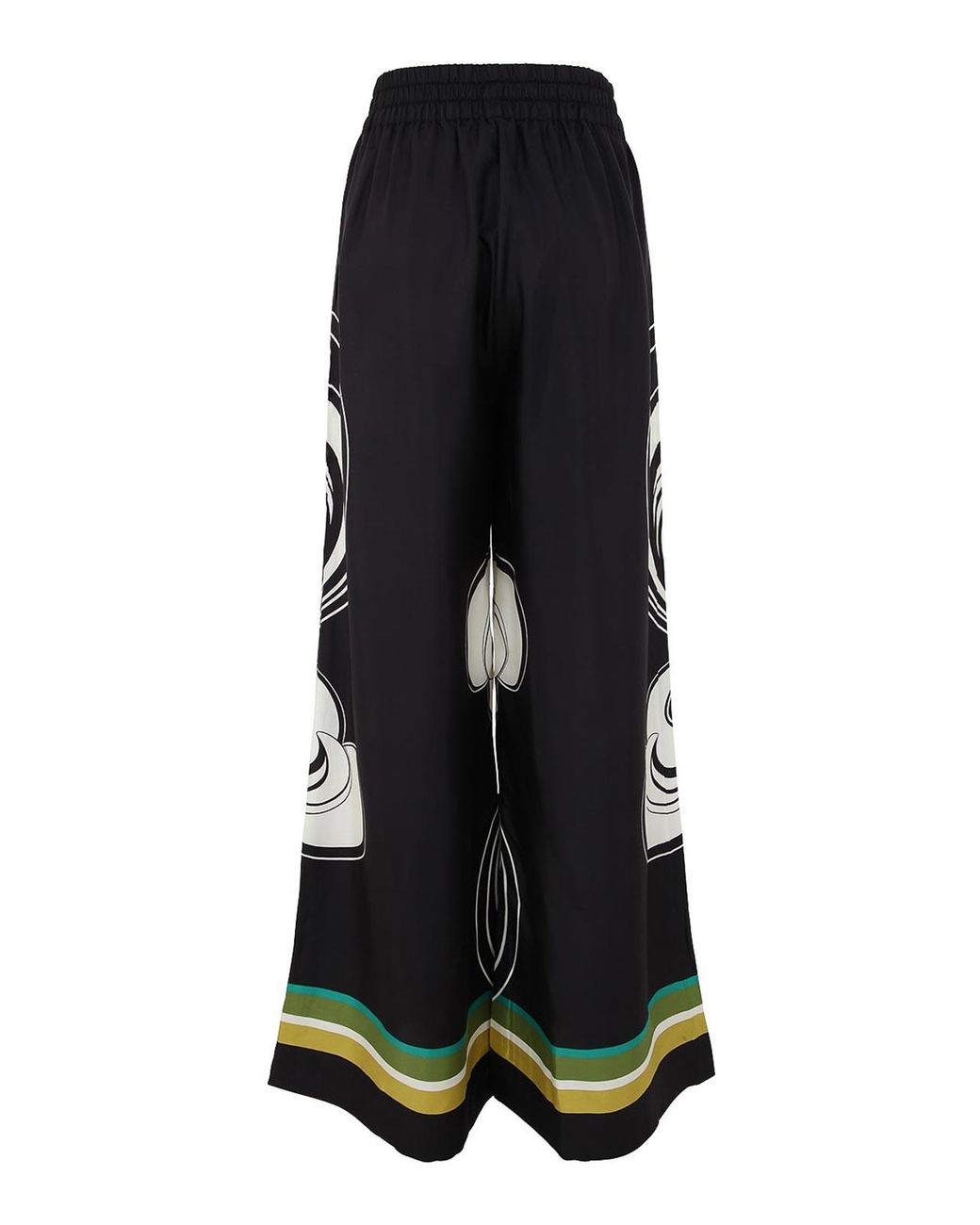 LaDoubleJ Black Ladies Twill Silk Palazzo Pants