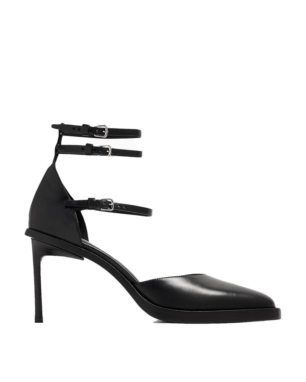 Ann Demeulemeester Black Leather Heels