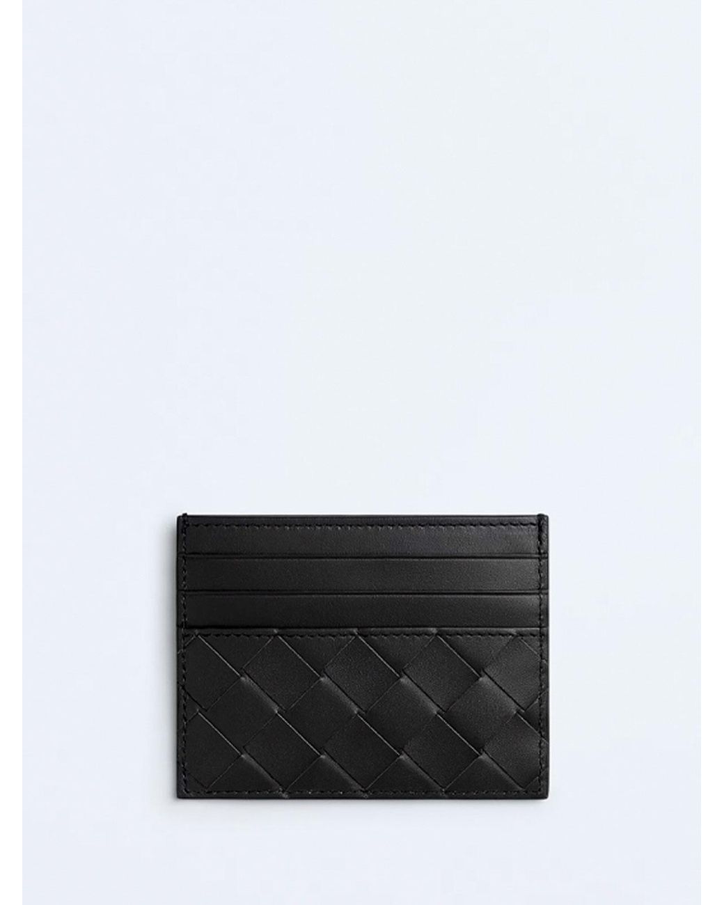 Bottega Veneta White Intrecciato Credit Card Case for men