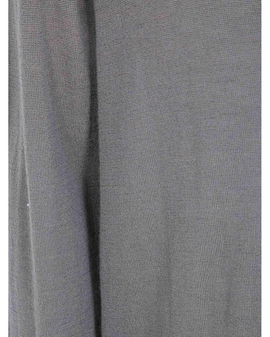 Rick Owens Gray Oversized V Sweater for men