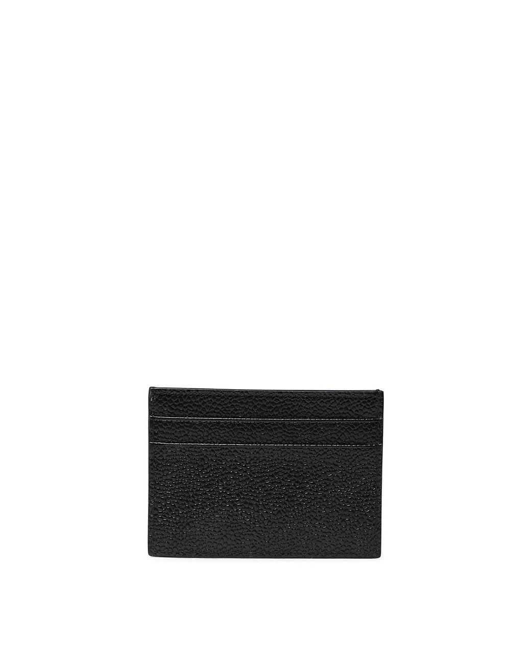 Thom Browne Black Leather Cardholder