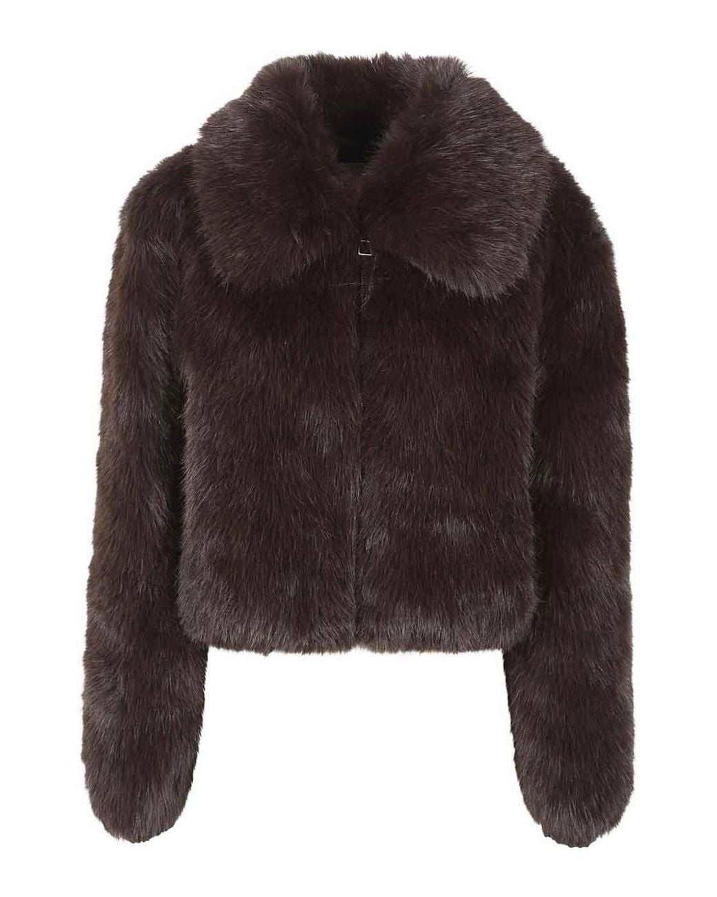 Frankie Shop Brown Hope Faux Fur Jacket