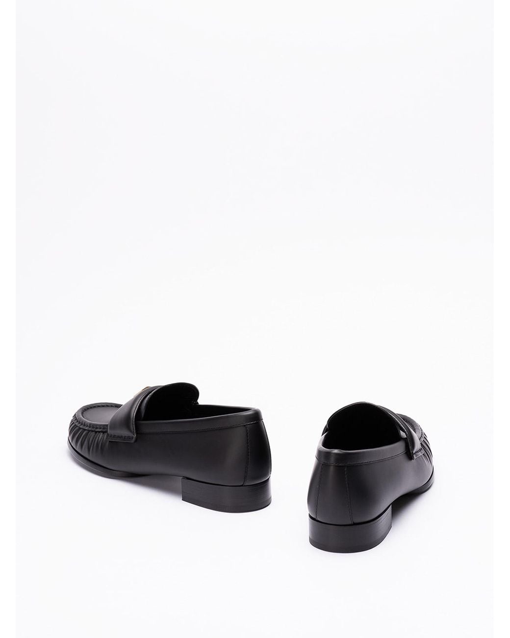 Givenchy Black 4G Leather Loafers