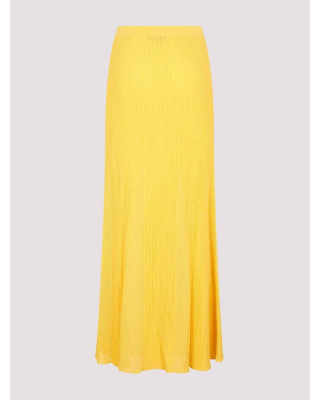 Gabriela Hearst Yellow Wool Eula Skirt